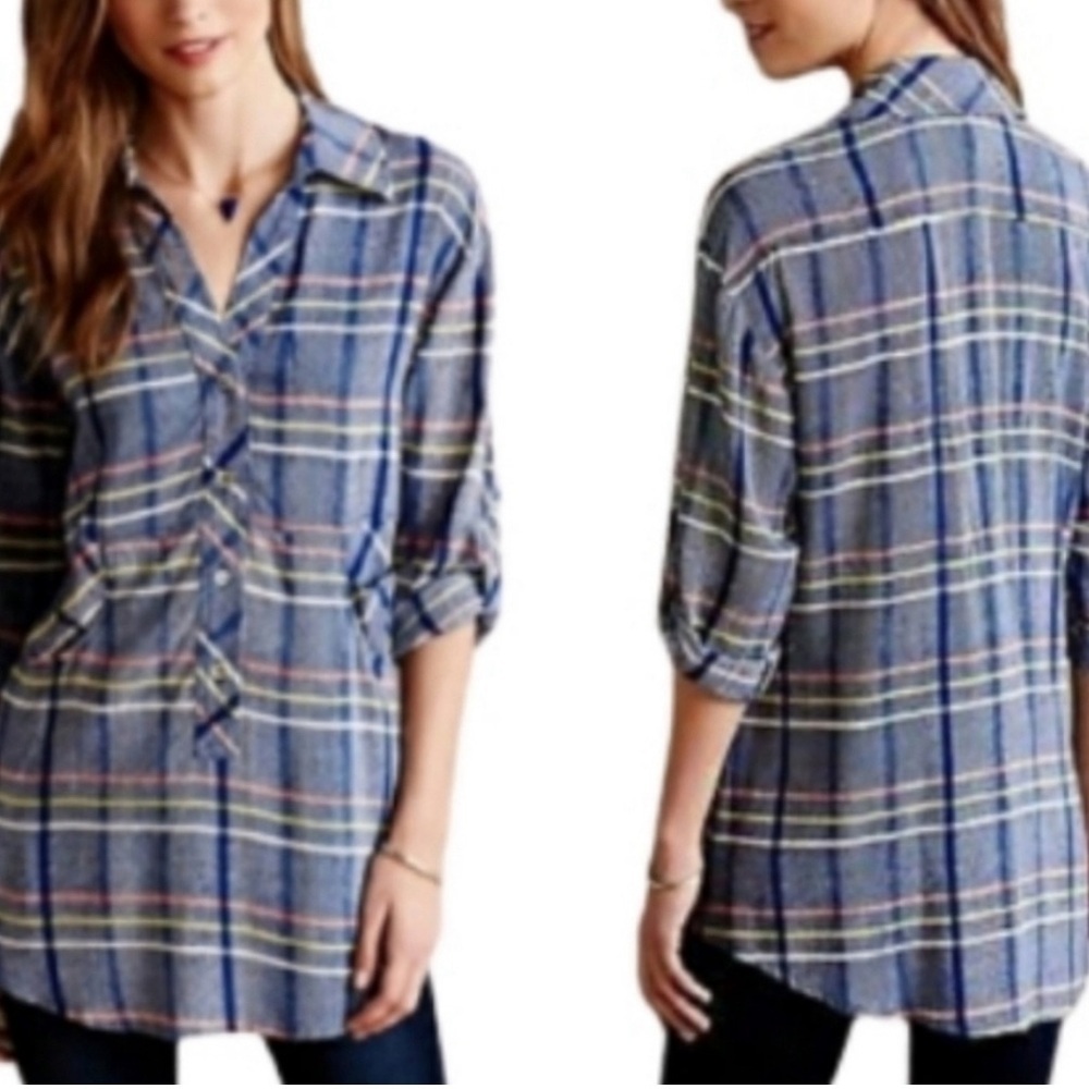 Plenty by Tracy Reese Plaid Tunic Shirt